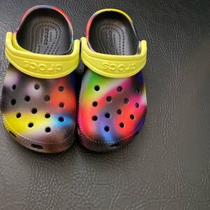 Crocs Classic Solar "Black/Multi" Toddler Kids' Clog, Sz. 8